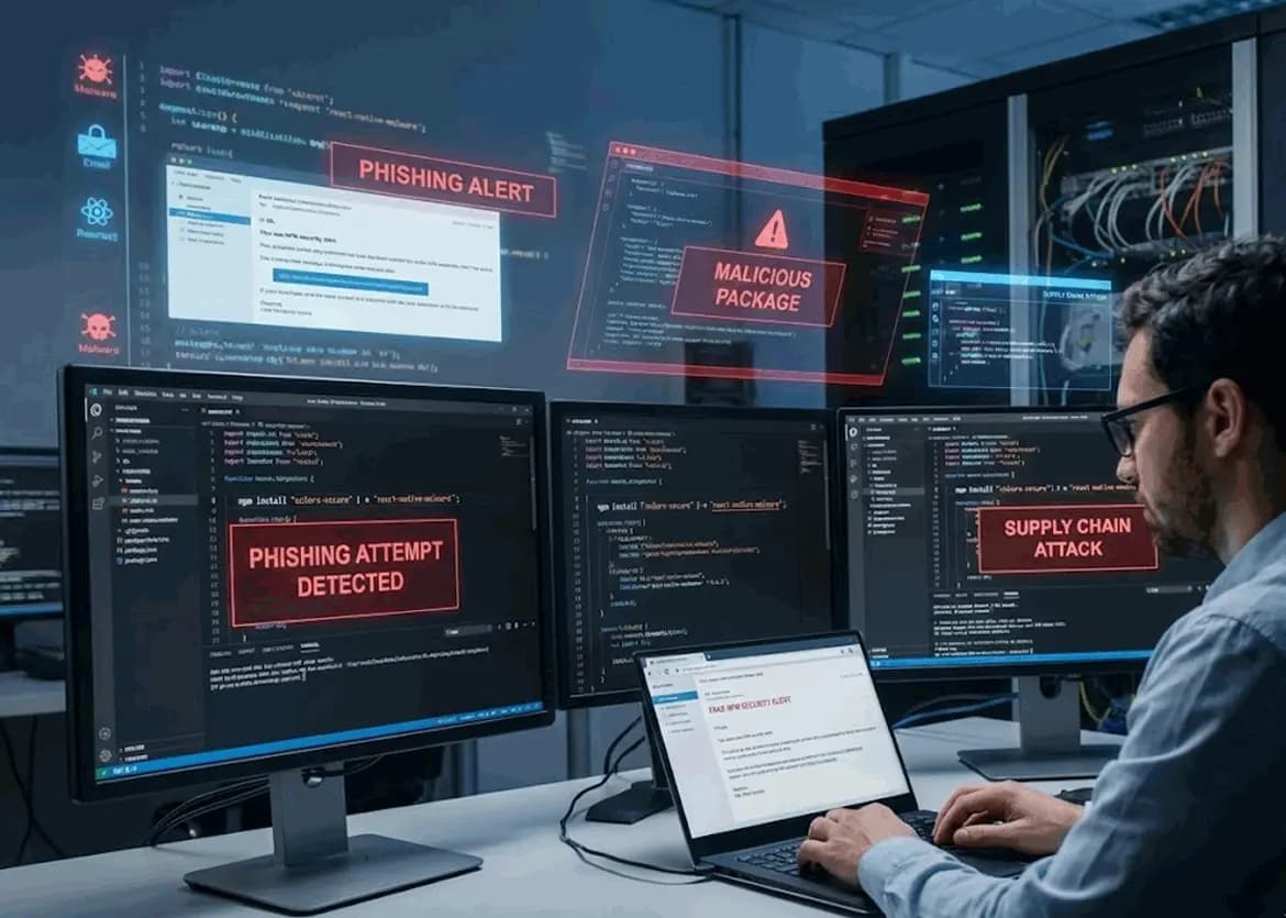Campaña de phishing dirigida a desarrolladores usa NPM malicioso