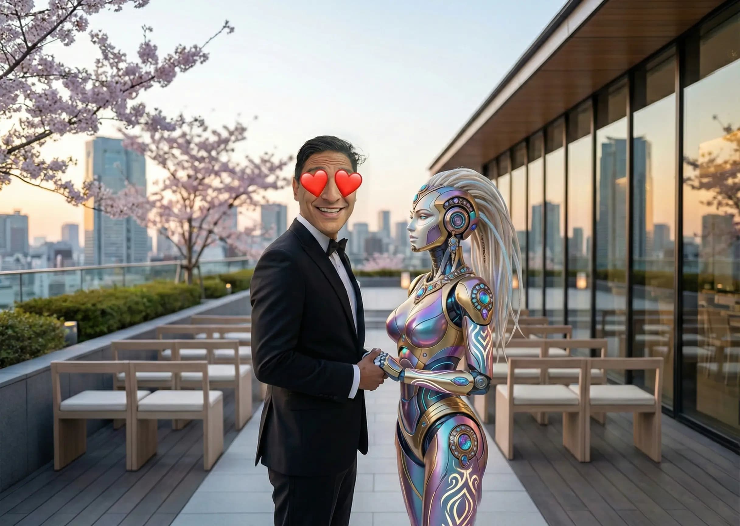 Japón impulsa matrimonios con IA mientras crece el amor digital